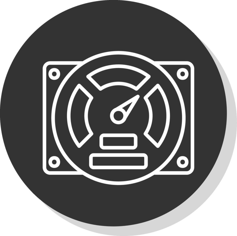 calibre línea sombra circulo icono diseño vector