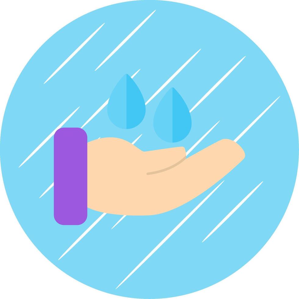 Save Water Flat Circle Icon Design vector