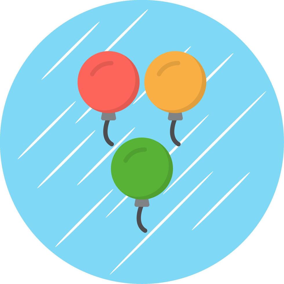 Balloons Flat Circle Icon Design vector