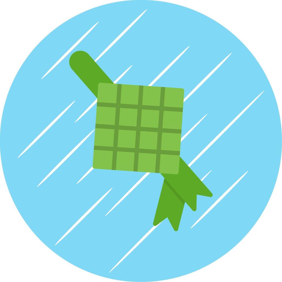 Ketupat Flat Circle Icon Design vector