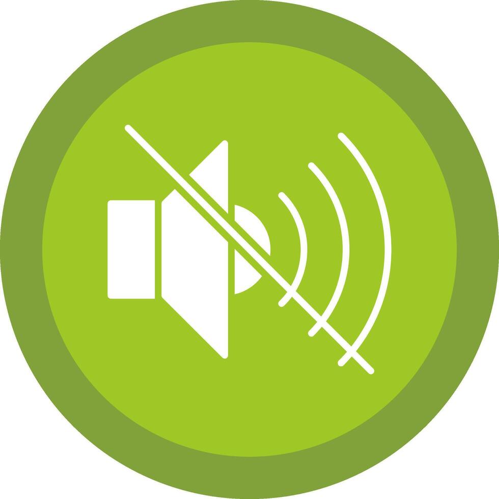 Mute Line Shadow Circle Icon Design vector