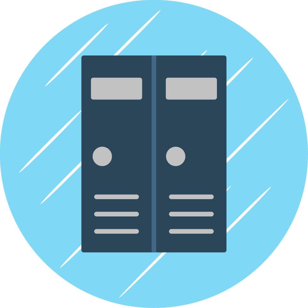 Lockers Flat Circle Icon Design vector