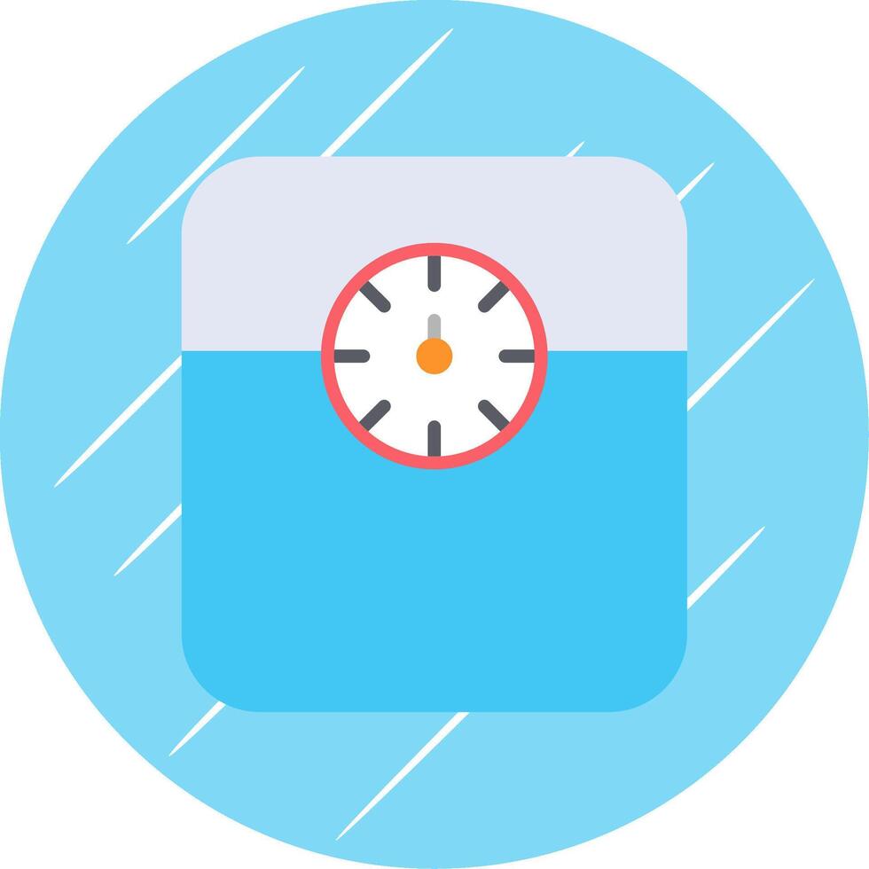 Weight Scale Flat Circle Icon Design vector