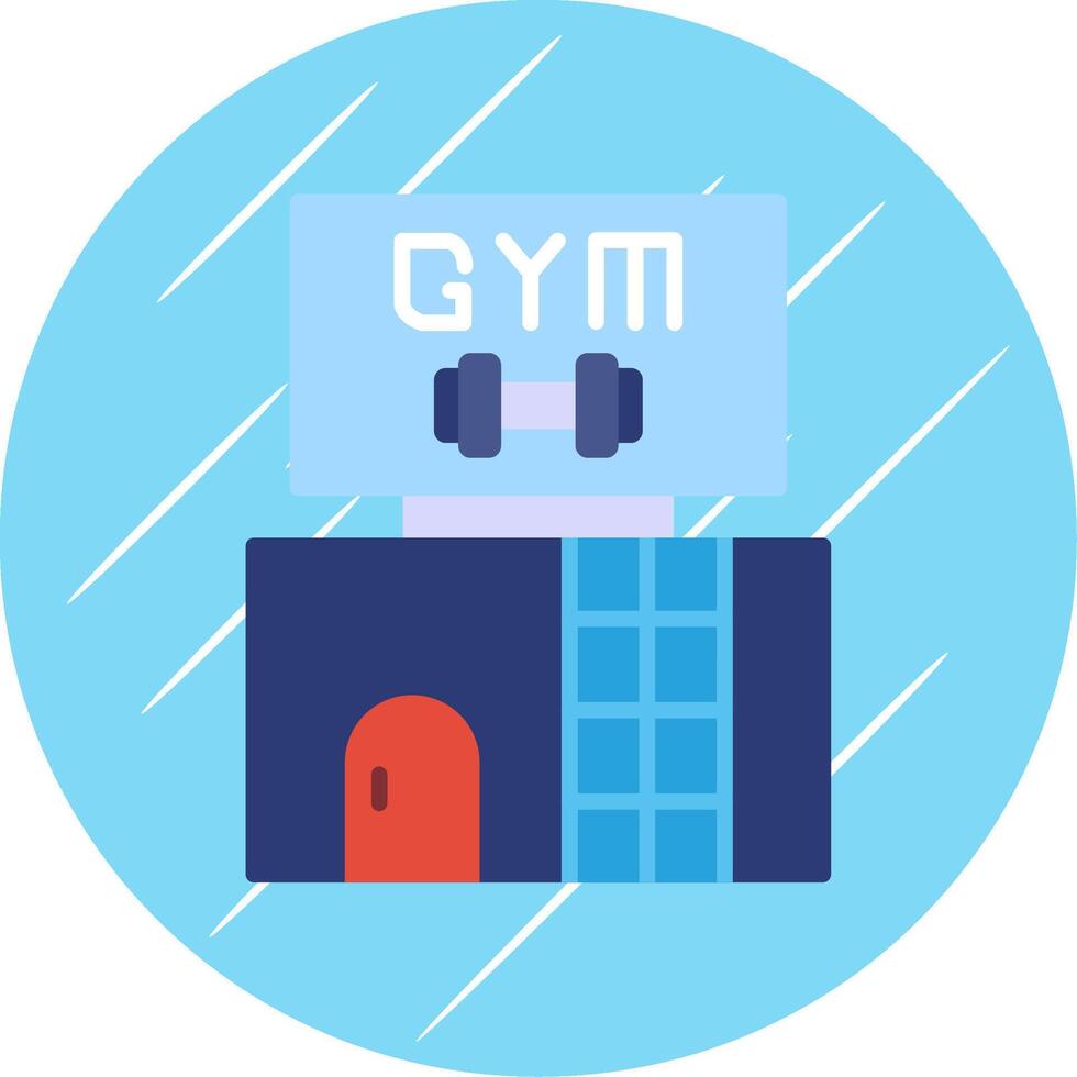 Gym Flat Circle Icon Design vector