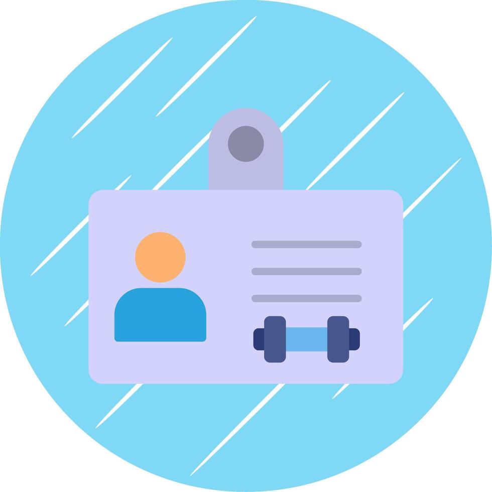 Member Card Flat Circle Icon Design vector