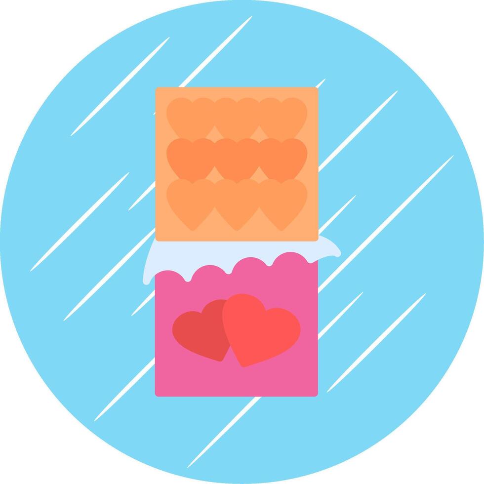 Chocolate Bar Flat Circle Icon Design vector