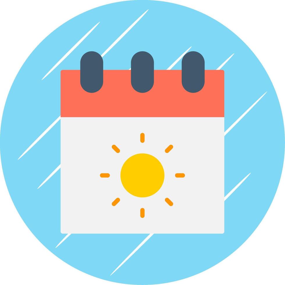 Calendar Flat Circle Icon Design vector