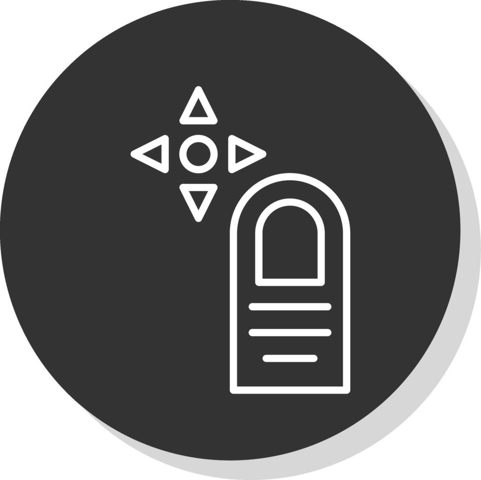 Drag Line Shadow Circle Icon Design vector