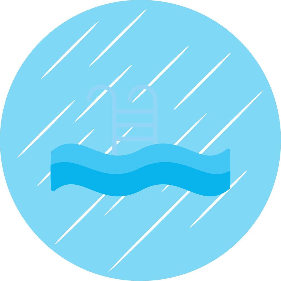 Swimming Pool Flat Circle Icon Design vector