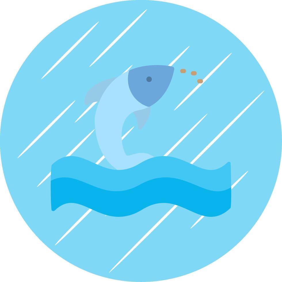 pescado plano circulo icono diseño vector