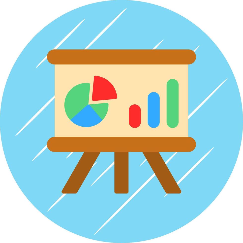 Whiteboard Flat Circle Icon Design vector