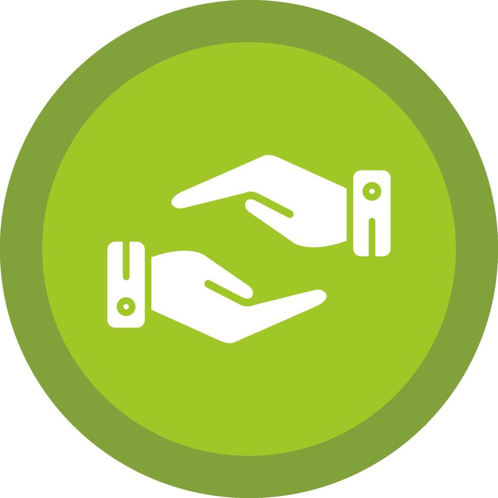 Support Hands Gesture Line Shadow Circle Icon Design vector