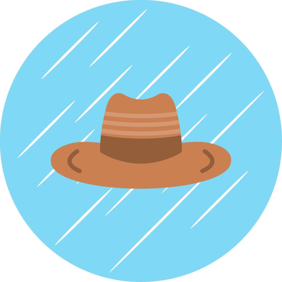 Cowboy Hat Flat Circle Icon Design vector