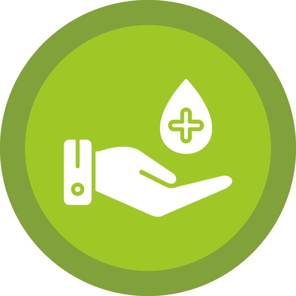 Hand Hygiene Line Shadow Circle Icon Design vector