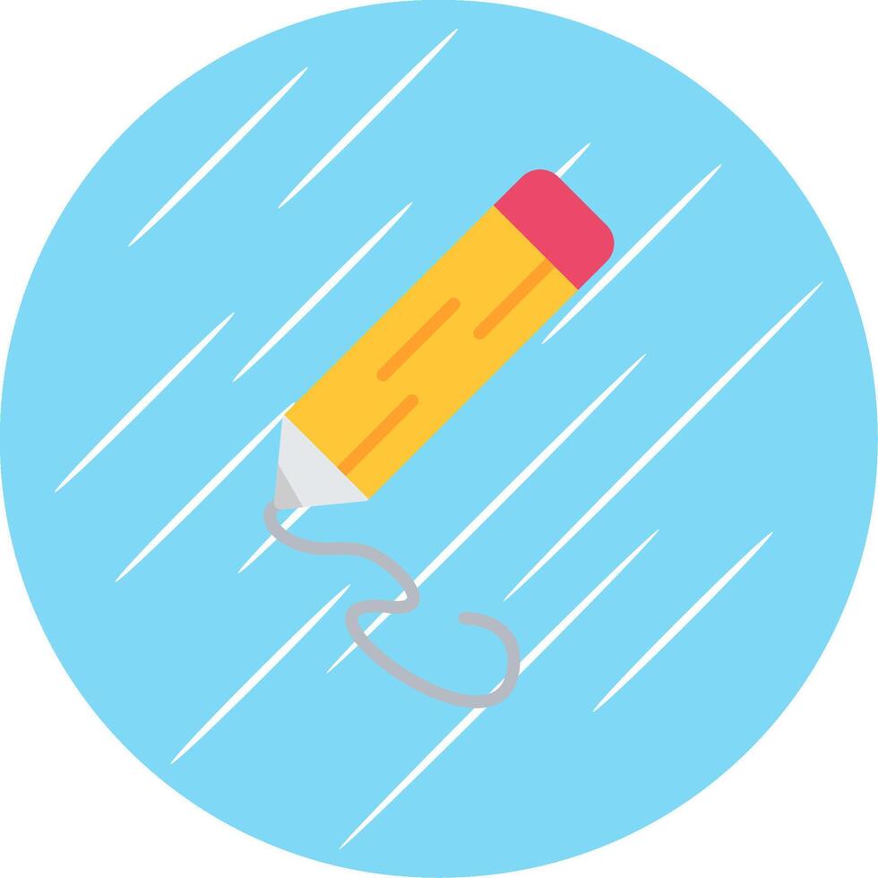 Pencil Flat Circle Icon Design vector