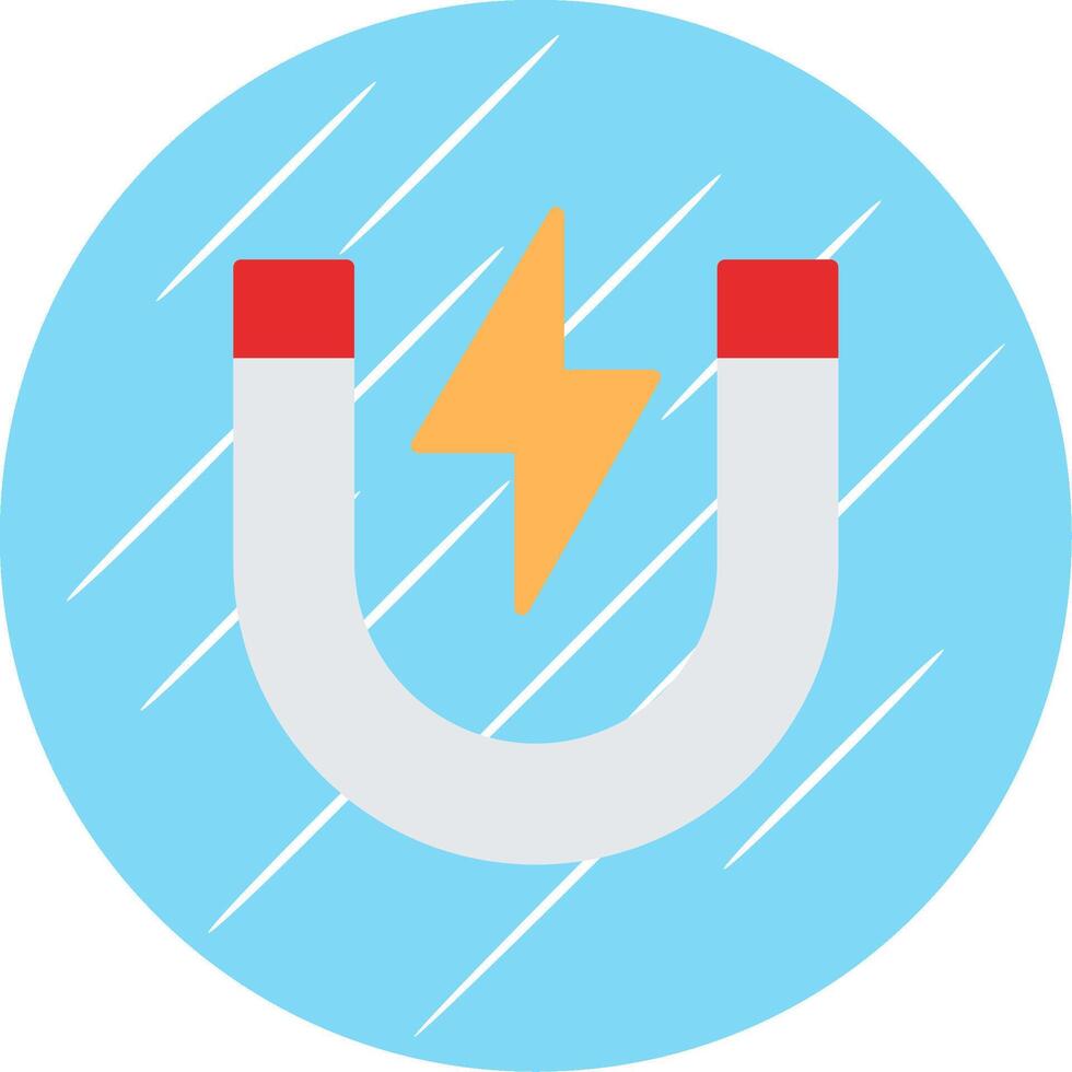 Magnet Flat Circle Icon Design vector