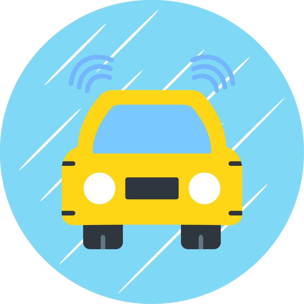 Car Flat Circle Icon Design vector