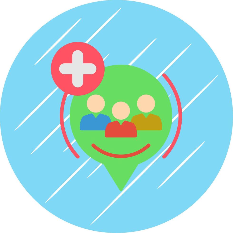 Follower Flat Circle Icon Design vector
