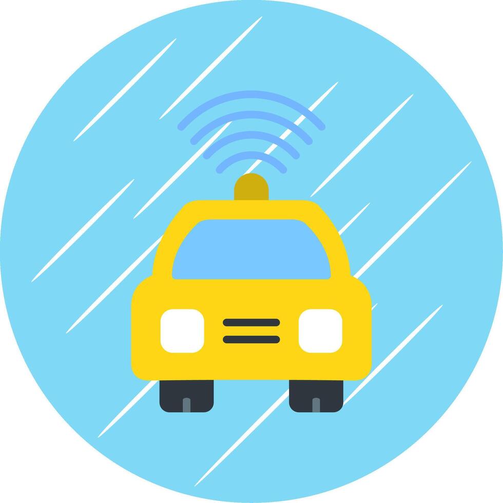 Car Flat Circle Icon Design vector