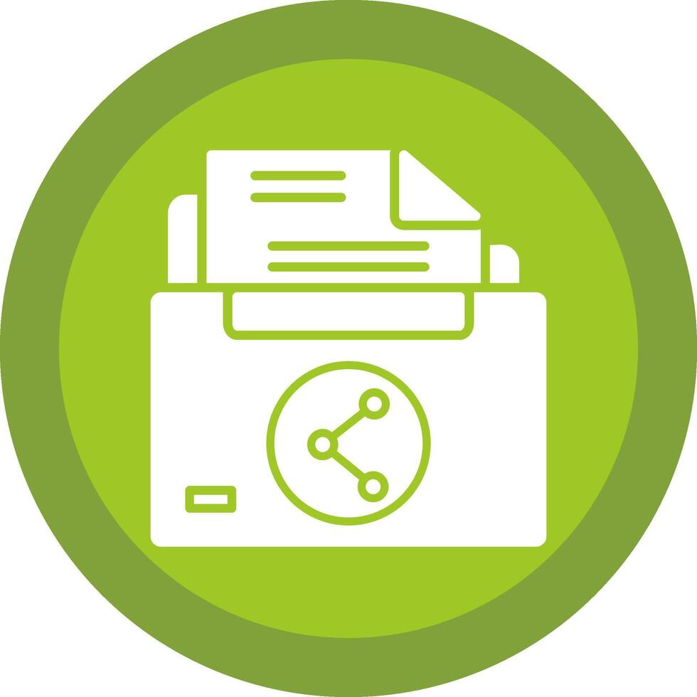 Sharing File Line Shadow Circle Icon Design vector