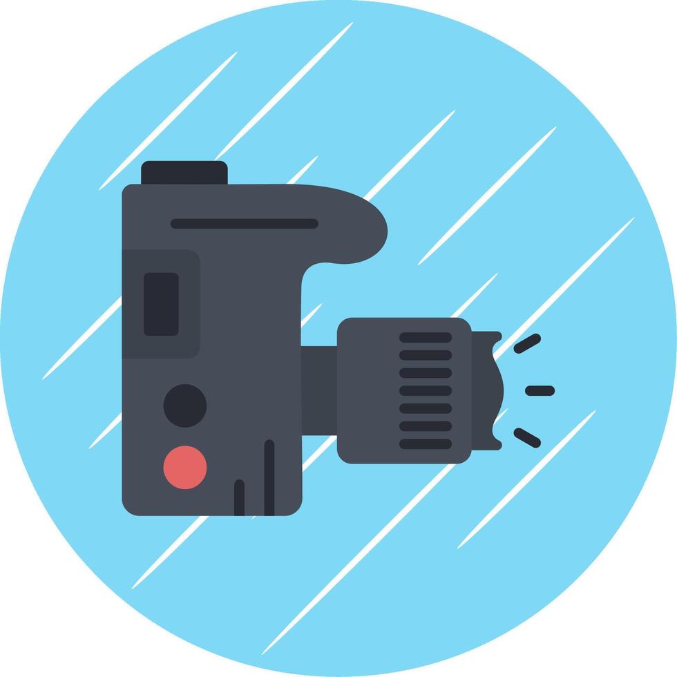 Photo Flat Circle Icon Design vector