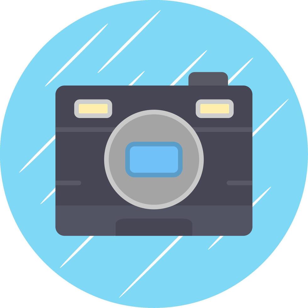 Photo Flat Circle Icon Design vector