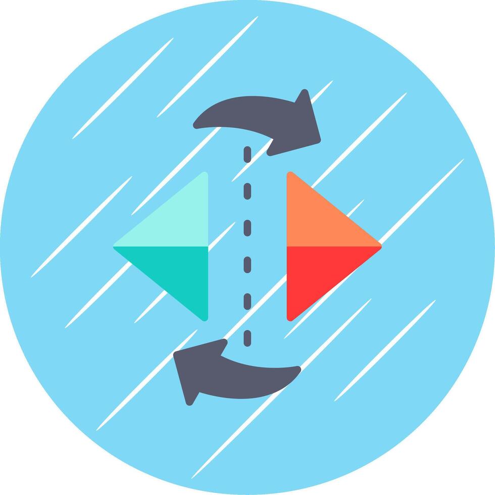 Reflect Flat Circle Icon Design vector