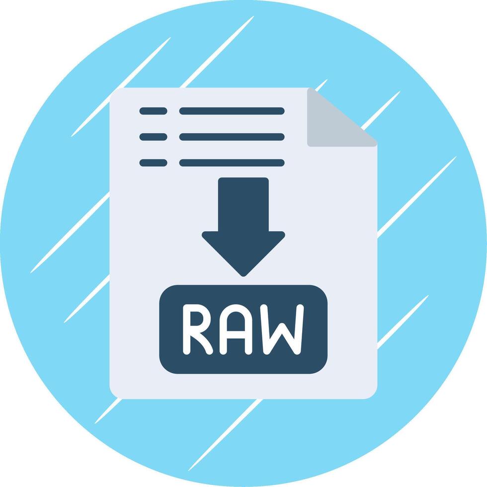 Raw Flat Circle Icon Design vector