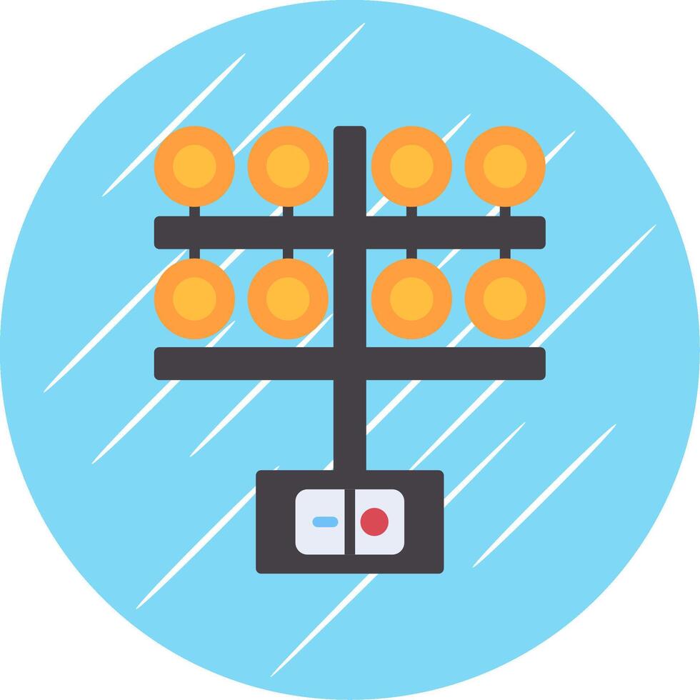 Lighting Flat Circle Icon Design vector
