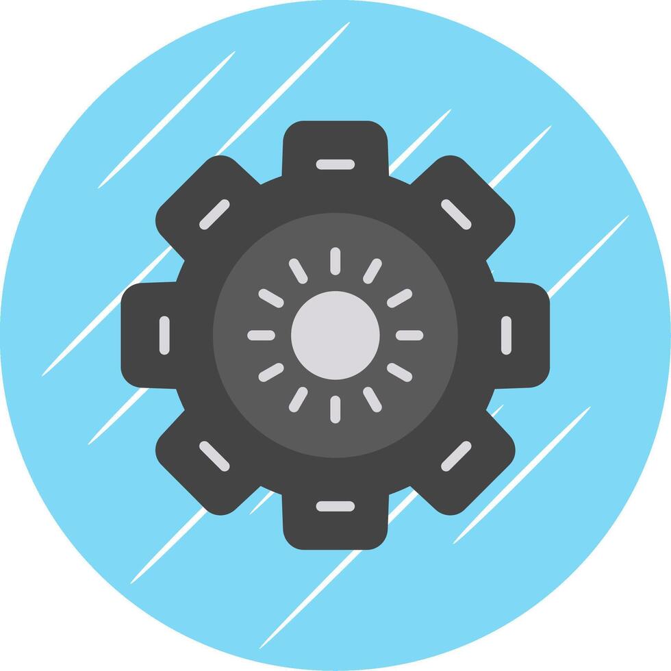 Setting Flat Circle Icon Design vector