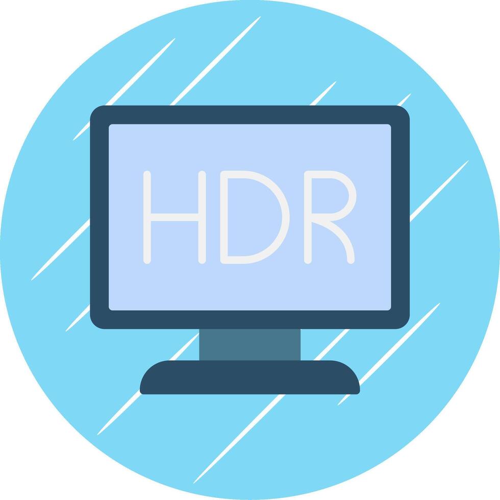 Monitor Flat Circle Icon Design vector