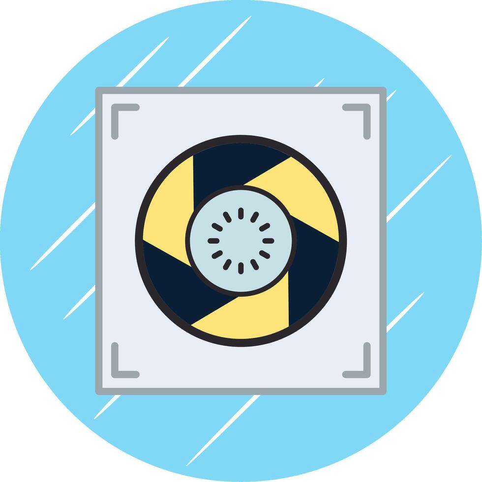 Aperture Flat Circle Icon Design vector