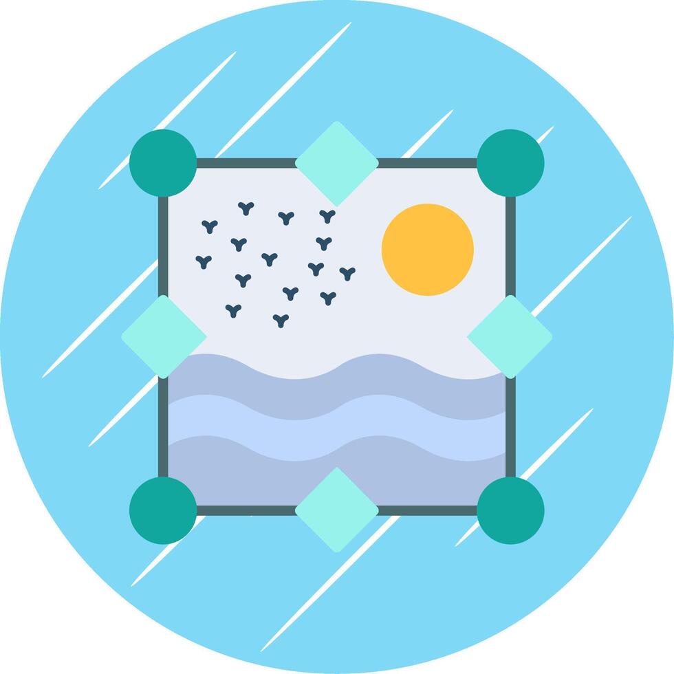 Photo Gallery Flat Circle Icon Design vector