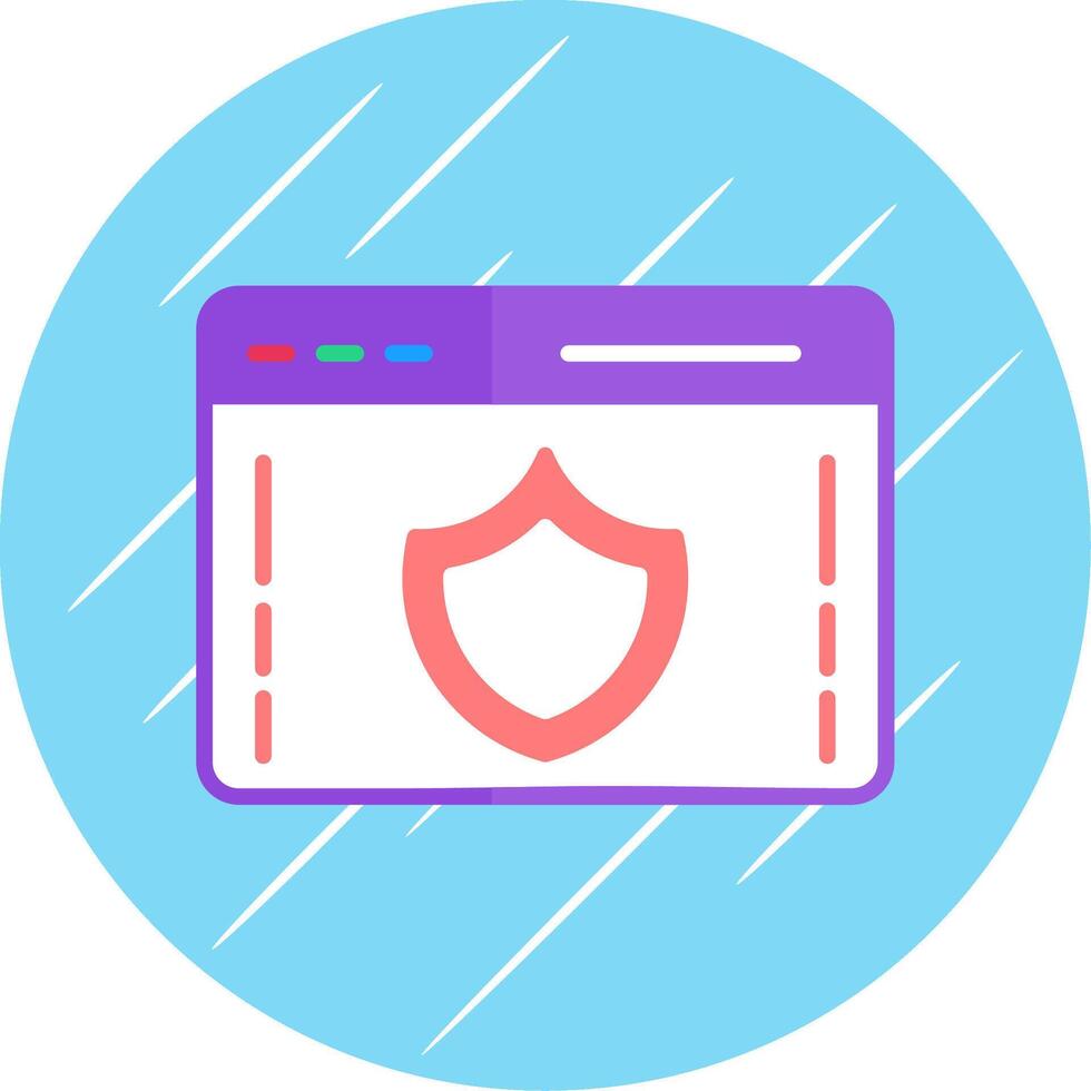 Web Security Flat Circle Icon Design vector