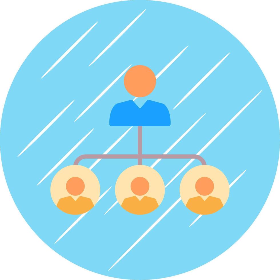 Team Flat Circle Icon Design vector
