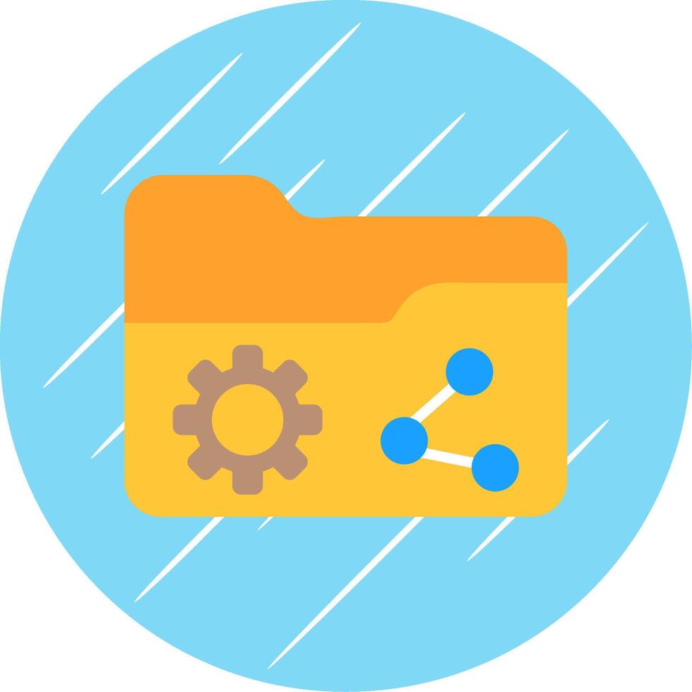 Share Flat Circle Icon Design vector