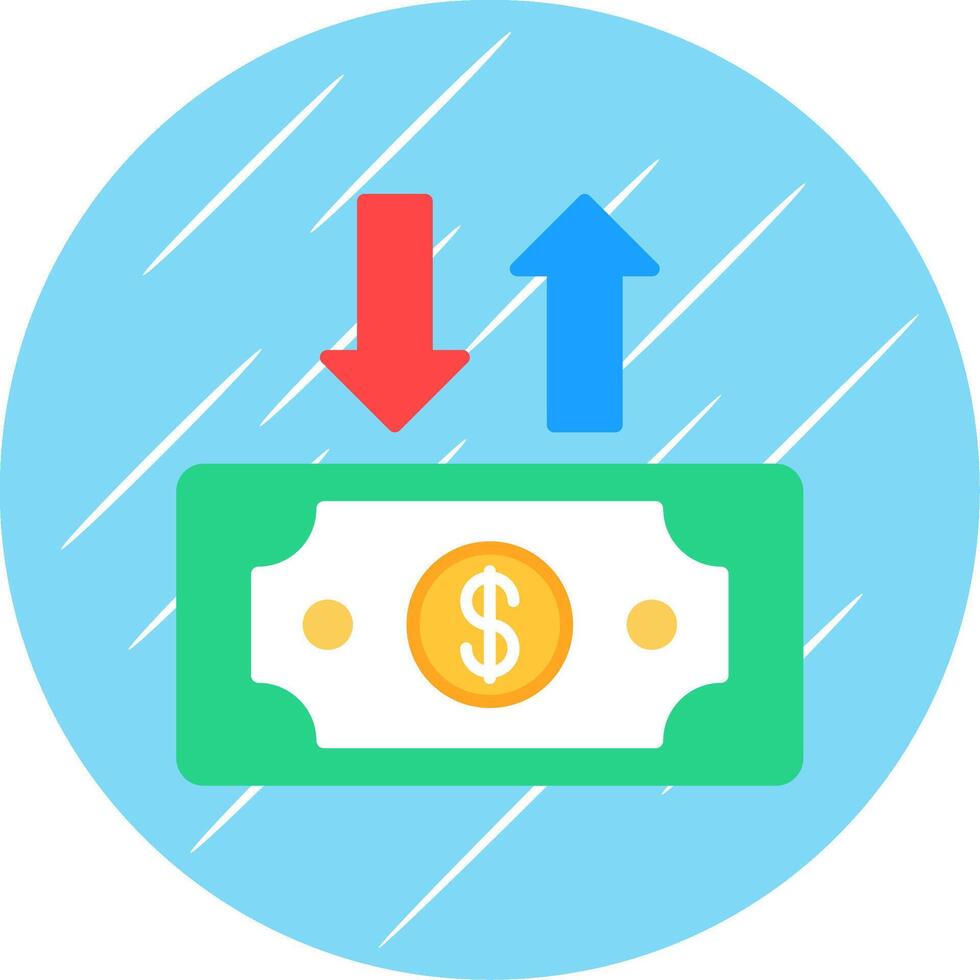 Dollar Bill Flat Circle Icon Design vector