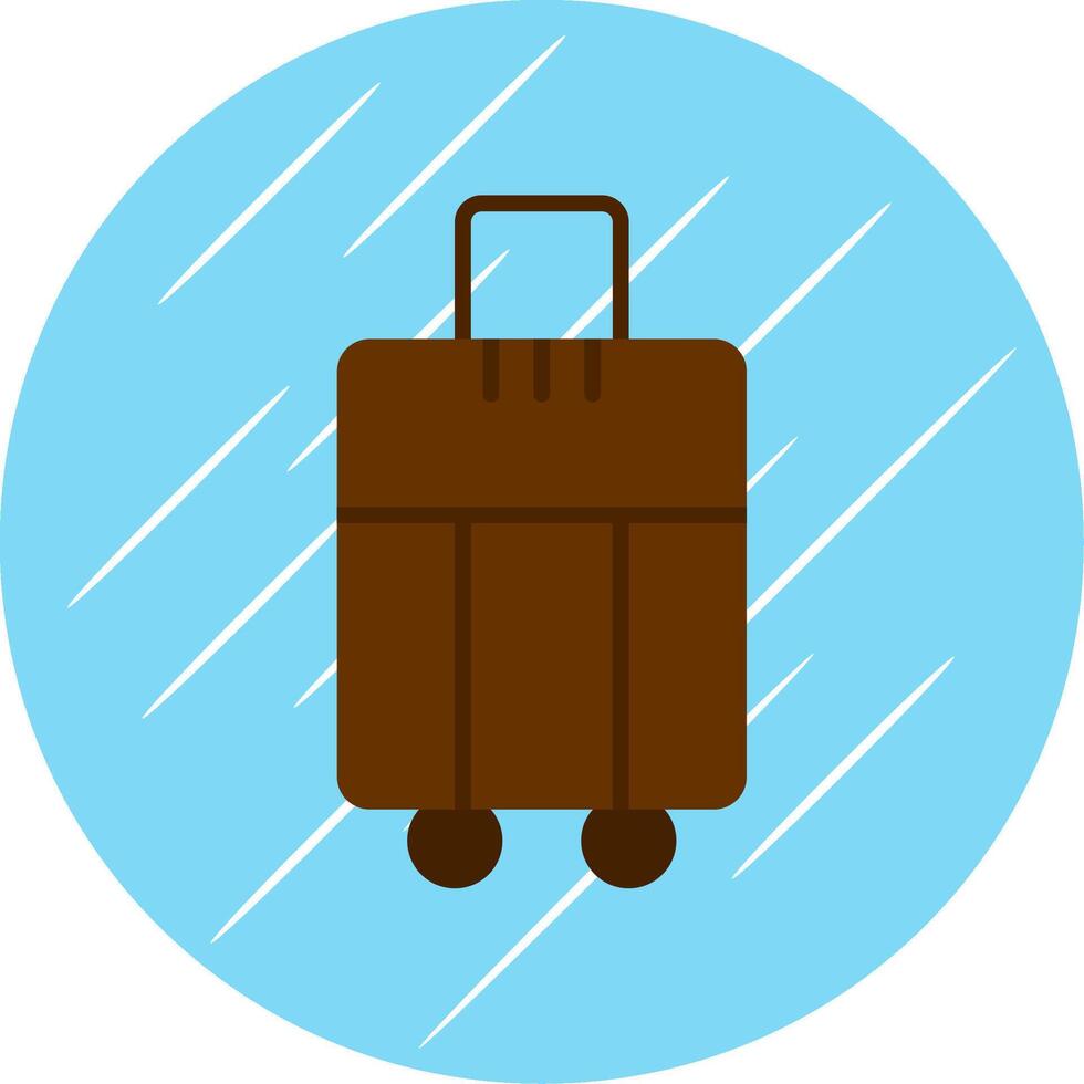 Luggage Flat Circle Icon Design vector