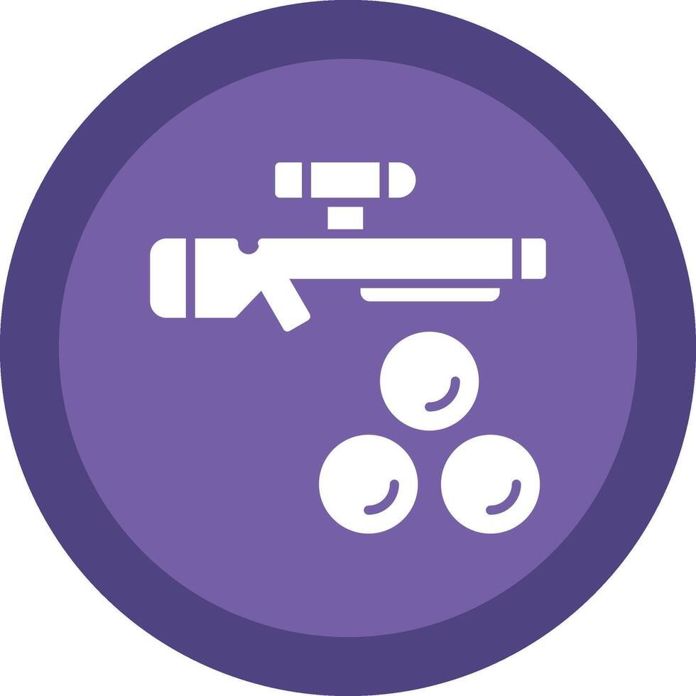 Paintball Line Shadow Circle Icon Design vector