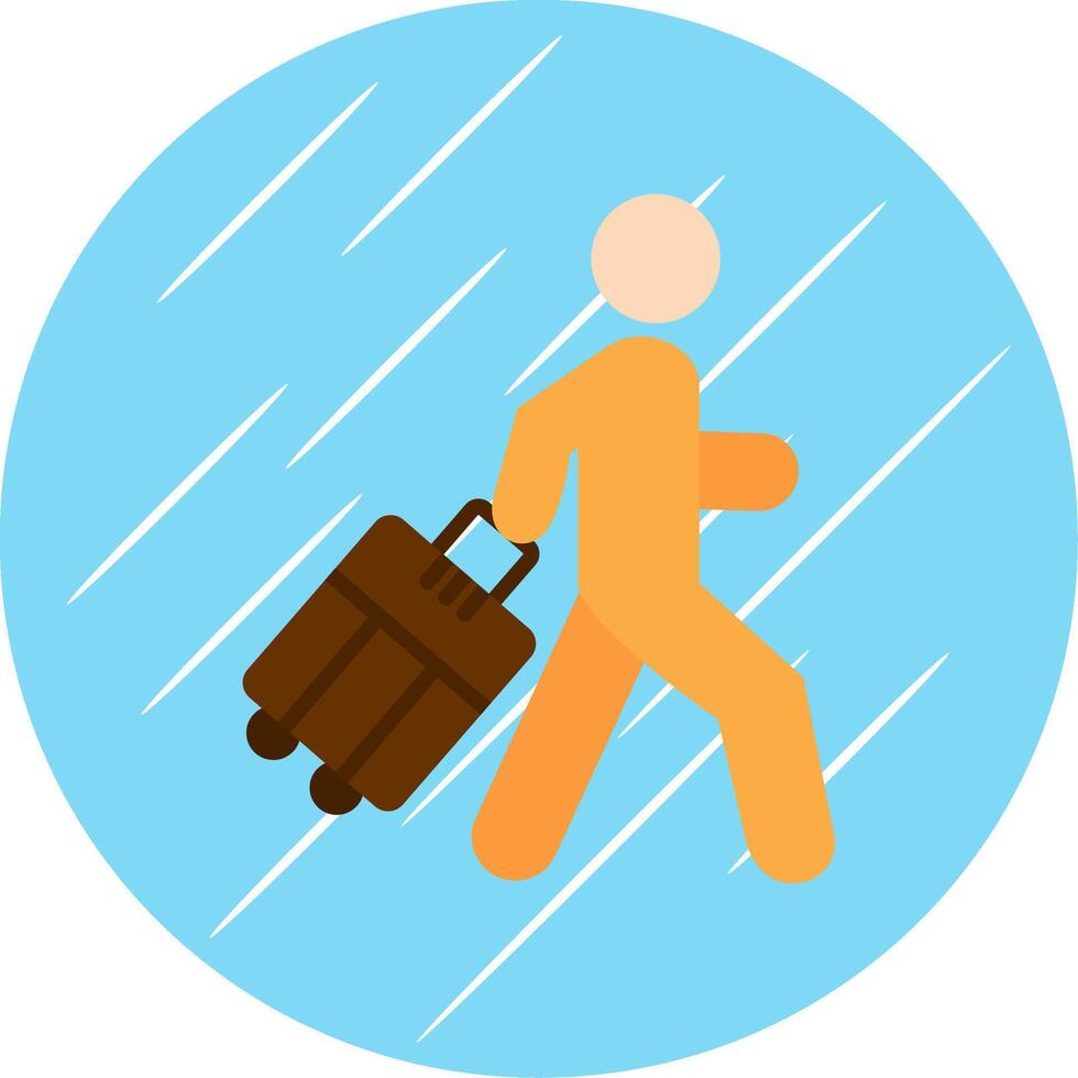 Person Flat Circle Icon Design vector