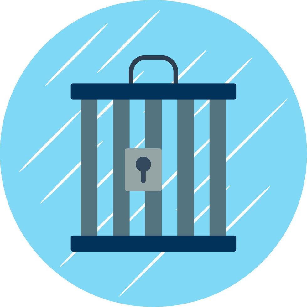 Cage Flat Circle Icon Design vector