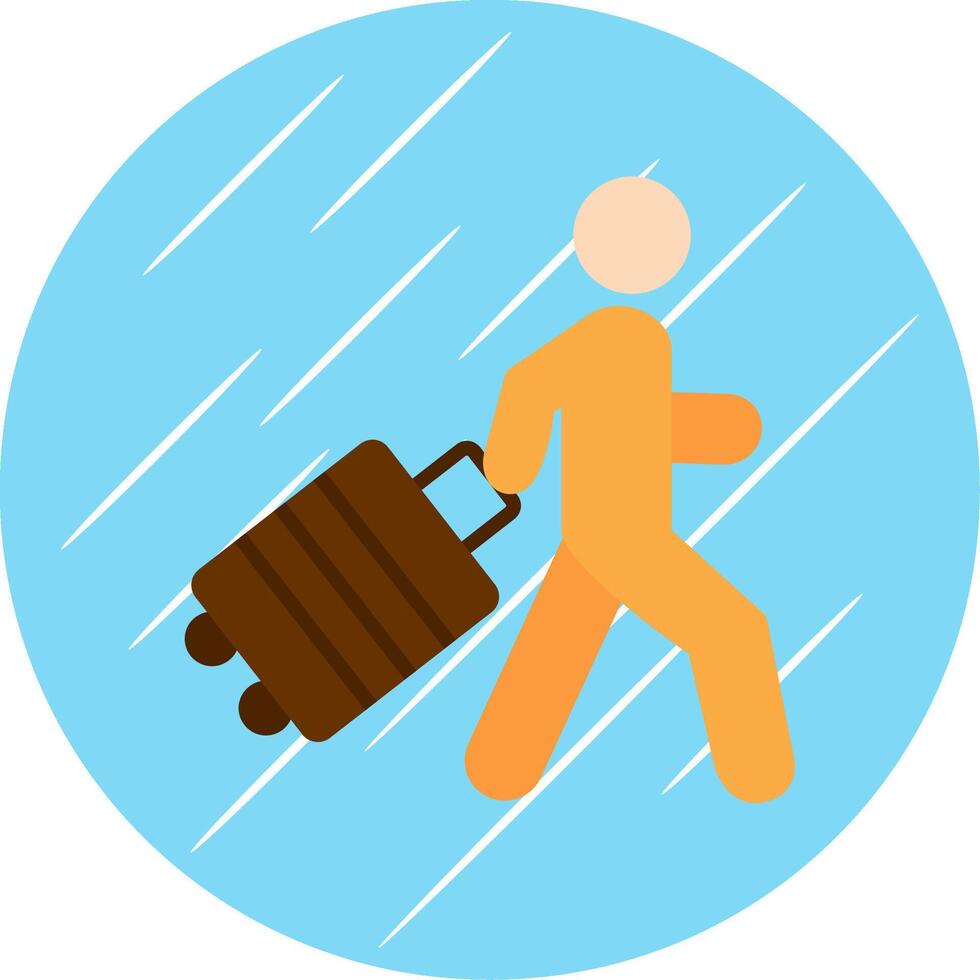 Person Flat Circle Icon Design vector