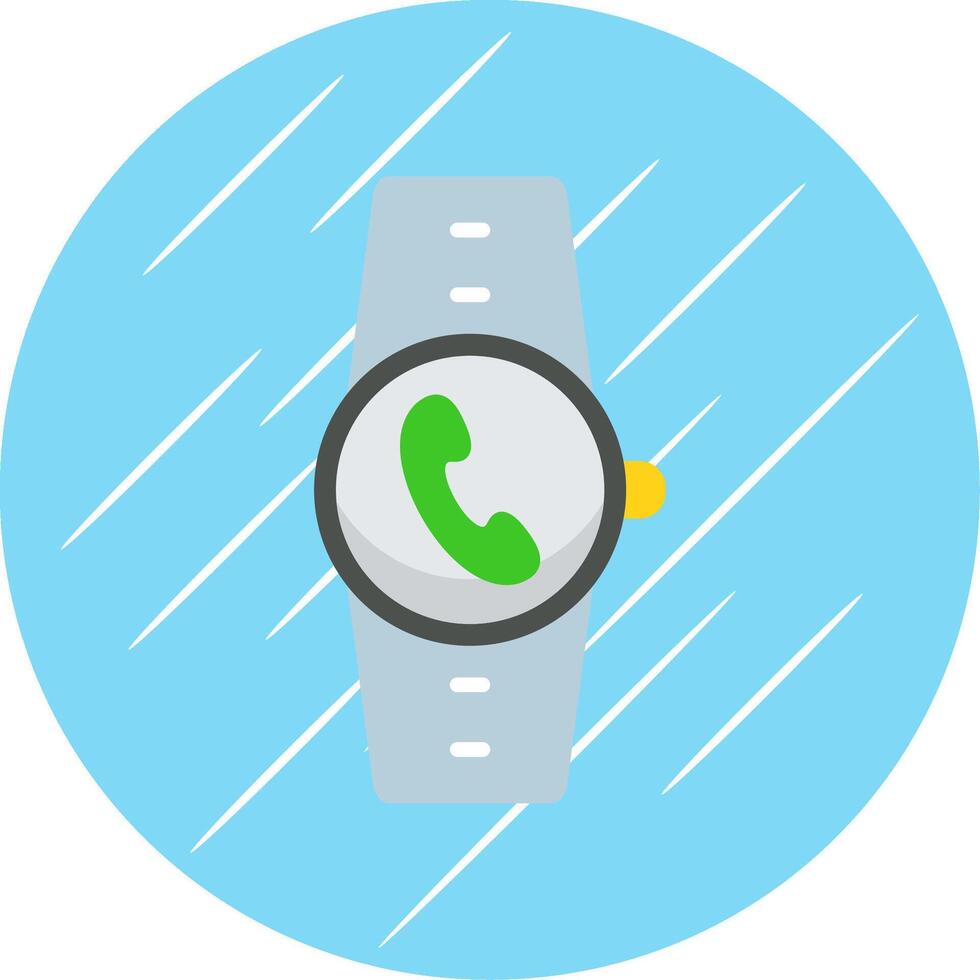 Incoming Call Flat Circle Icon Design vector