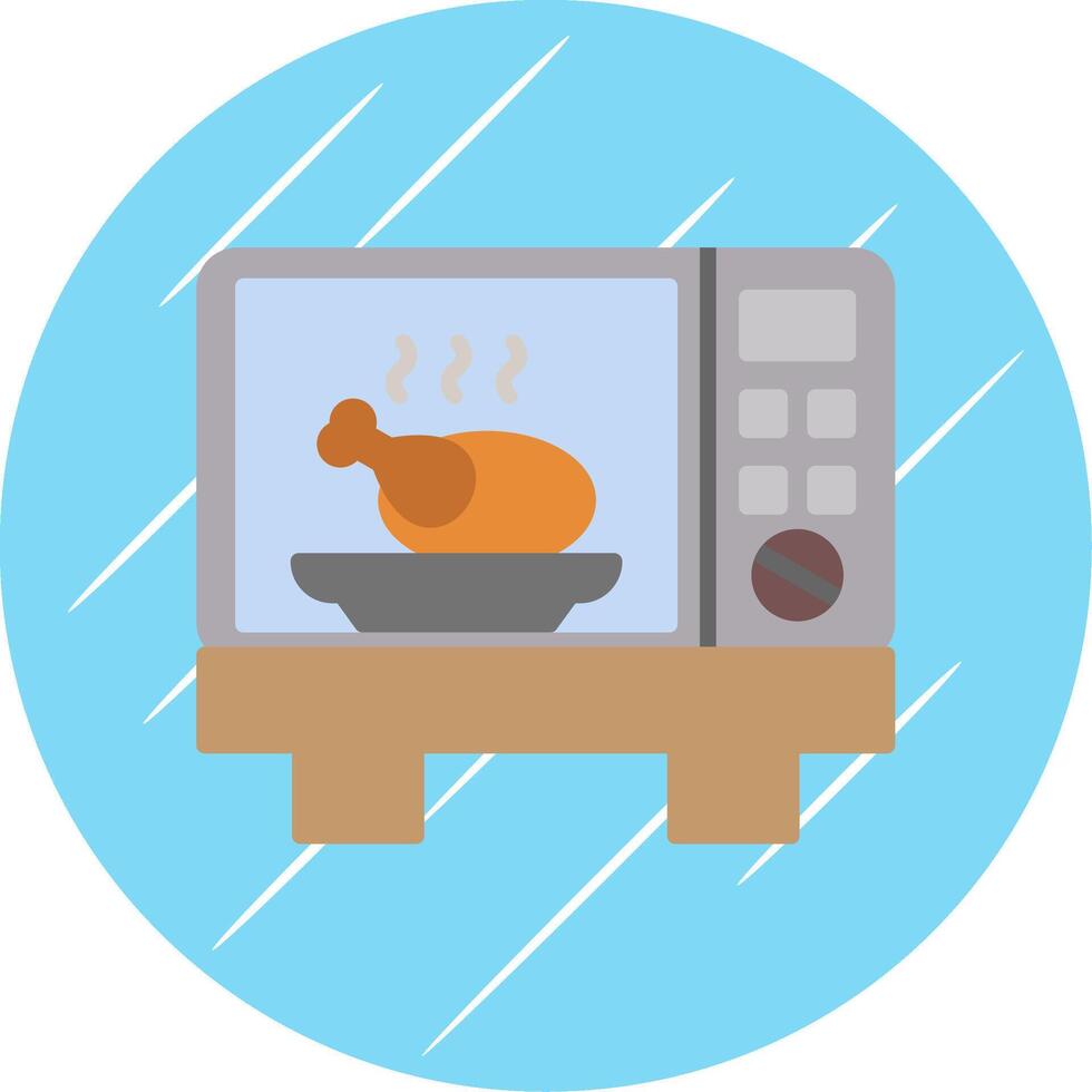 Roast Flat Circle Icon Design vector