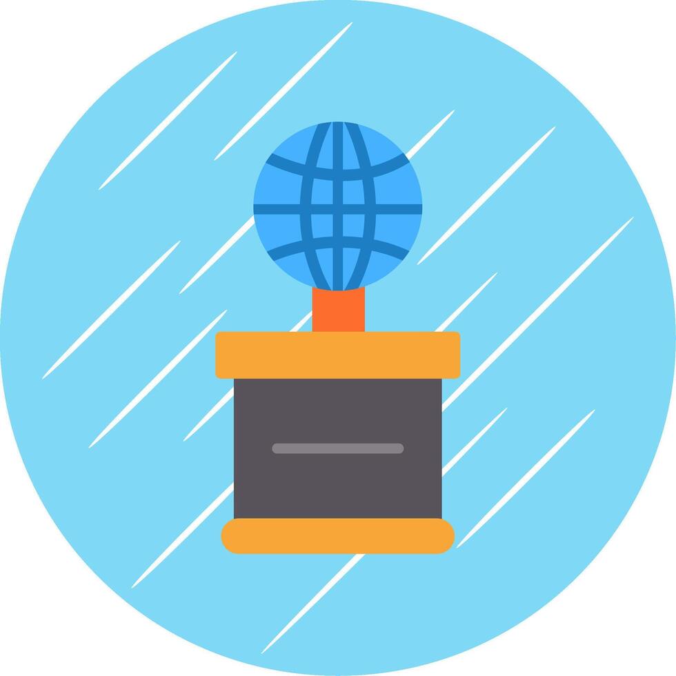 World Flat Circle Icon Design vector