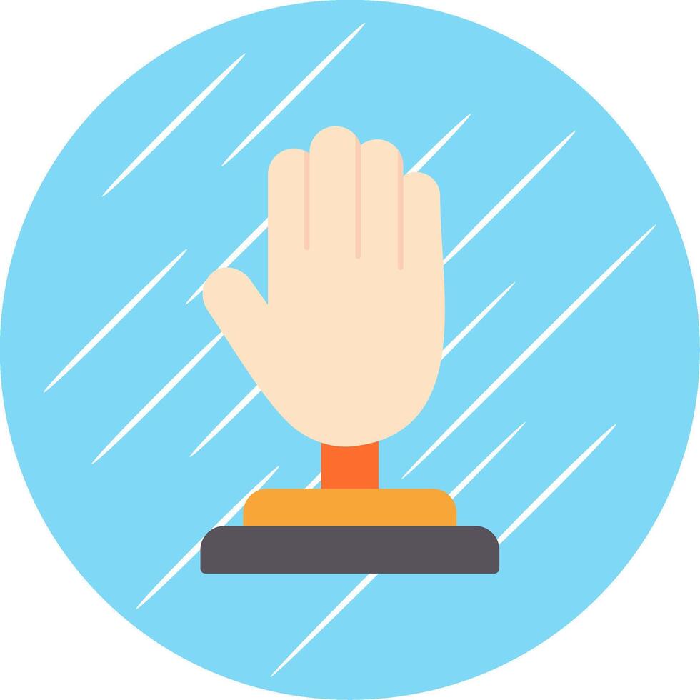 Hand Flat Circle Icon Design vector