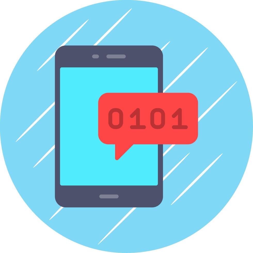 Mobile Flat Circle Icon Design vector