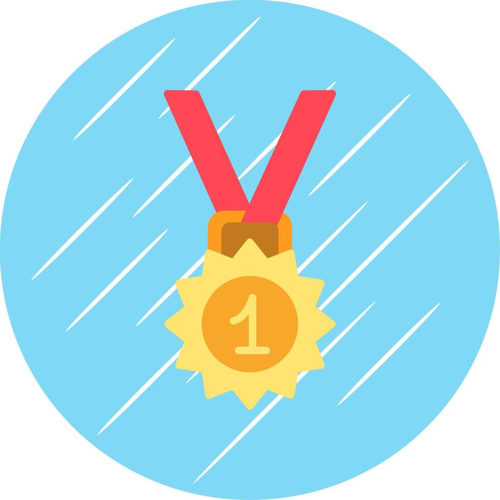 Medal Flat Circle Icon Design vector