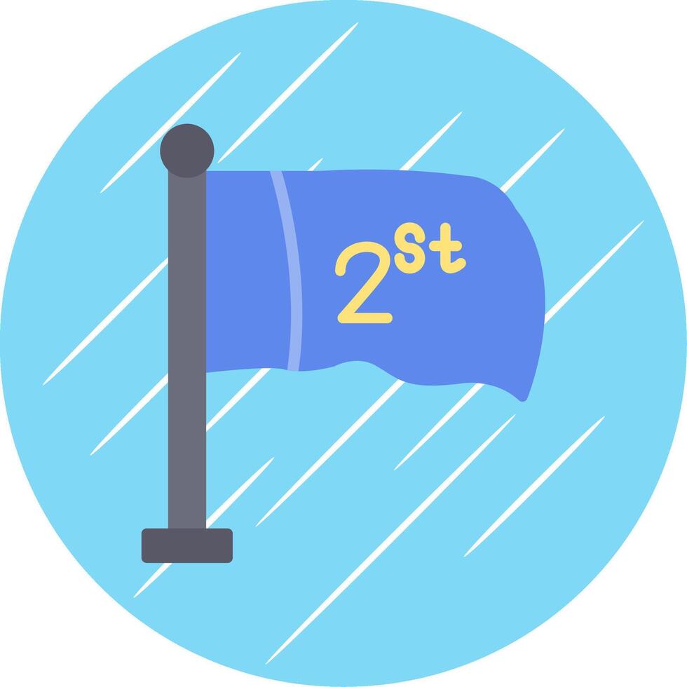 Flag Flat Circle Icon Design vector
