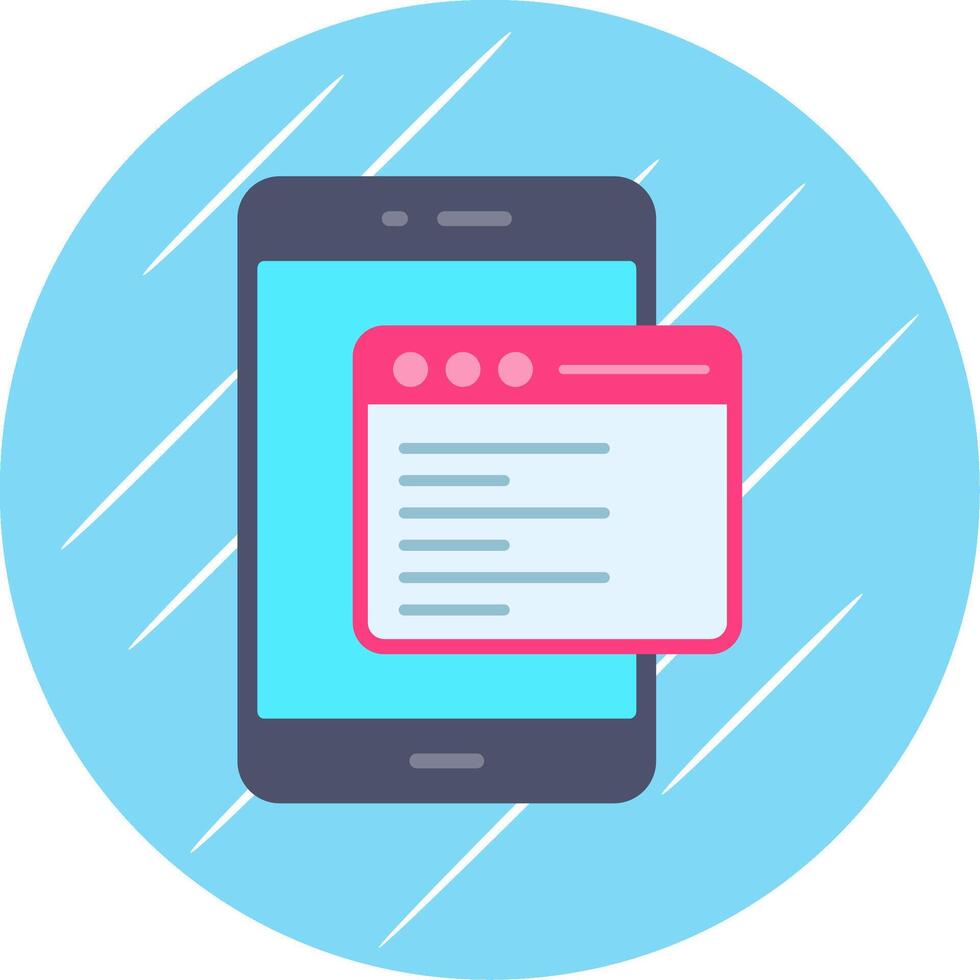 Smartphone Flat Circle Icon Design vector